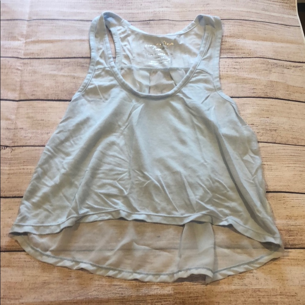 AMERICAN EAGLE LIGHT BLUE TANK TOP, XS.